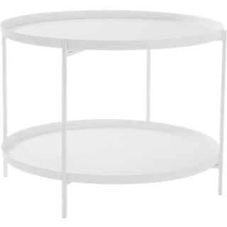 DAVIS sidebord/bakkebord Ø 63 cm - Hvid