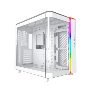 Montech King 95 Hvid -  curved glas -> Forventet levering: 1-2 hverdage