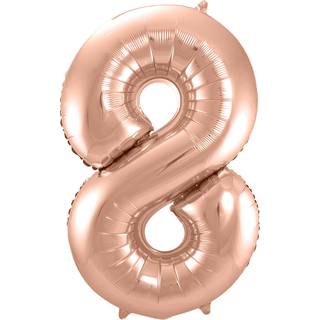 Folienballon Zahl 8 Rose Gold