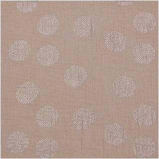 Rico Meterware Krinkelmusselin taupe Hot Foil - Taupe