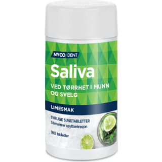 Nycodent Saliva Sugetabletter Lime - 100 sugetabl.