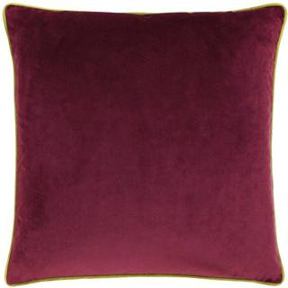 Paoletti Riva Paoletti Maroon Red/Moss Green 55 x 55cm Meridian Velvet Cushion