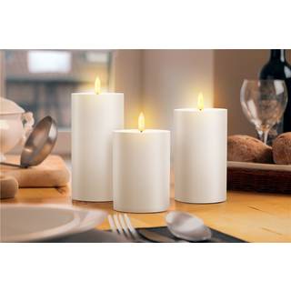 Goobay Set med 3 LED-ljus "Outdoor" med 10-knappars fjärrkontroll, för inomhus- och utomhusbruk (IP44), varmvitt (3000 K), batteridrift