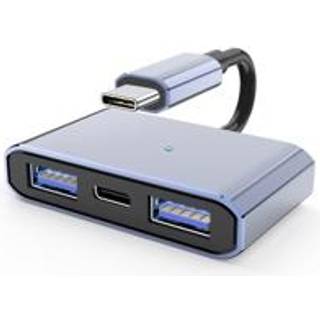 NÖRDIC USB-C hub 3 porte 2xUSB-A 3.1 5 Gbps 1xUSB-C PD10W 3.0