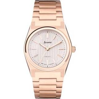 Accurist Women's Origin White Dial Rose Gold Watch - Rose Gold