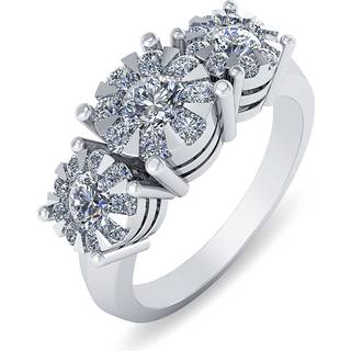 14 Karat Hvidguld Ring fra Smykkekæden med Diamanter 0,75 Carat W/SI