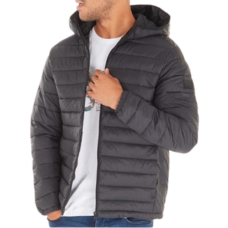 JACK & JONES Herre Wayne Hooded Puffer Jakke Sort