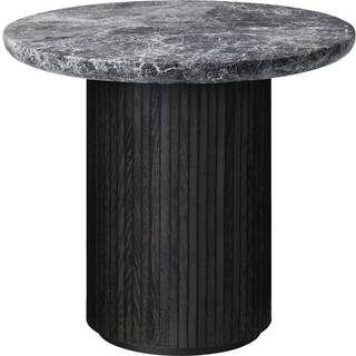 Gubi Moon Loungebord Rundt Ø60 x H55 Cm Brown Black / Gråt - Sidebord & Aflastningsbord Marmor Grå Marmor - 10014405