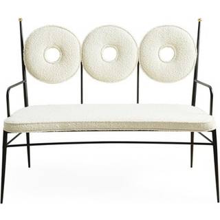 Rondo Bench Bouclé White