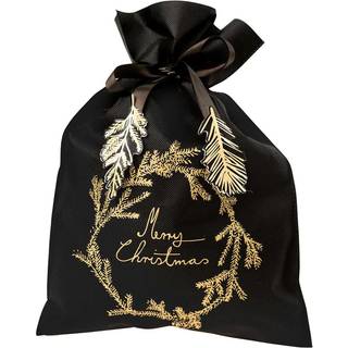 Paper Poetry Geschenktüte Nostalgic Christmas Kranz schwarz 30x45cm - Schwarz