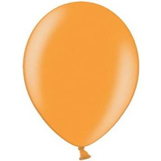 100 stk. Metallic latex balloner lys orange 9" – Professionel kvalitet til festpynt