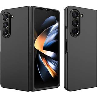 Samsung Galaxy Z Fold5 Gummibelagt Plastik Cover - Sort