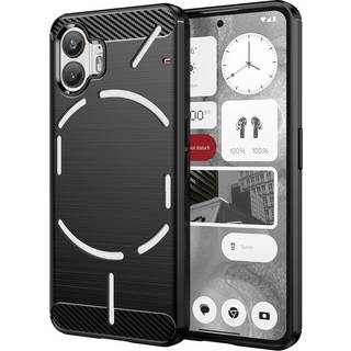 Nothing Phone (2) Brushed Carbon Bagside Cover - Sort
