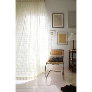 Mimou Selma Gardin Dobbelt Bredde Natur 290x270 Cm - Gardinlængder Bomuld Nature - WIM1960