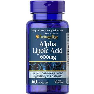 Puritan's Pride - Alfa Lipoic Syre, 600 mg - 60 kapsler