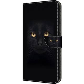 Xiaomi 13T / 13T Pro Læder Flip Cover m. Pung & Print - Sort Kat