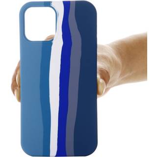 iPhone 15 Pro Max Silikone Cover - Blå Regnbue