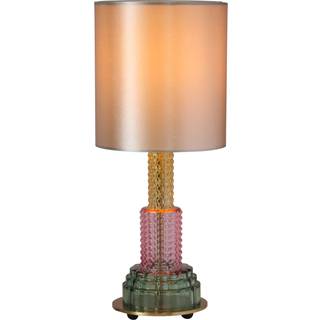 LIGA NINA FARVET MED GULD SKÆRM BORDLAMPE