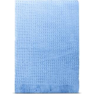 Rug Solid Stockholm Plaid 130x180 Cm - Plaider & Tæpper Genanvendt Bomuld Millenium Blue - 25017