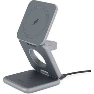 Epico Mag+ 3-i-1 Trådløs Oplader 15W m. 25W USB-C Vægoplader & USB-C Kabel - MagSafe Kompatibel - Space Grey