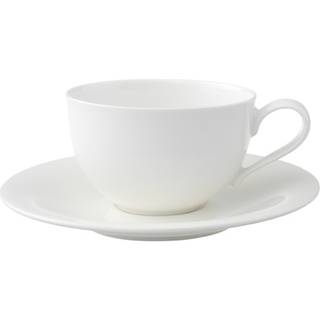 Villeroy & Boch New Cottage Basic Cappuccinokop Med Underkop - Kaffekopper Porcelæn Hvid - 23636-23638