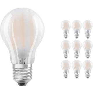 Fordelspakke 10x Ledvance CLASSIC LED E27 Pære filament matt 7.5W 1055lm - 827 ekstra varm hvid | erstatter 75W