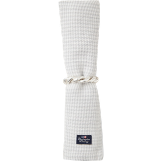 Lexington Pepita Check Cotton Linen borddug 50x50 cm White/Light gray