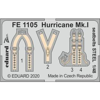 Hurricane Mk.I seatbelts STEEL for Airfix