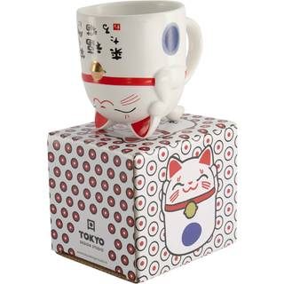 Kawaii Lucky Cat krus 35 cl, blå