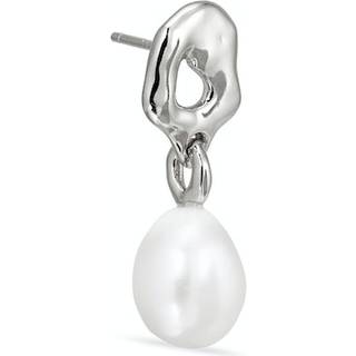 Space Stud with Pearl - Silver