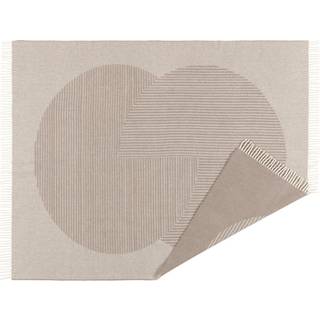 NJRD Circles uldplaid 130x185 cm Beige