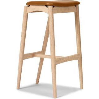 Sibast Furniture No 7 Barstol 65 Uden Ryg Hvidt Olieret Eg/Cognac