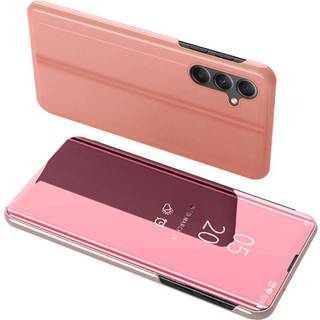 SKALO Samsung A34 5G Clear View Mirror Etui - Rosa guld
