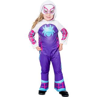 Ghost Spider Classic Kostume - 2-3 år - 98 cm - heldragt med maske
