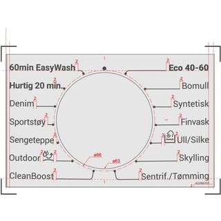 Electrolux programplade, knap, klæbestof, NO 140225657018