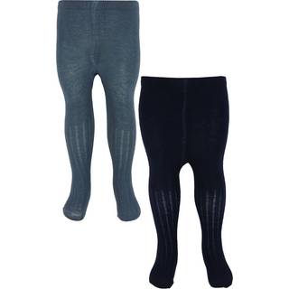 Minymo Børne Strømpebukser i uldmix - Dark Navy - 68/74