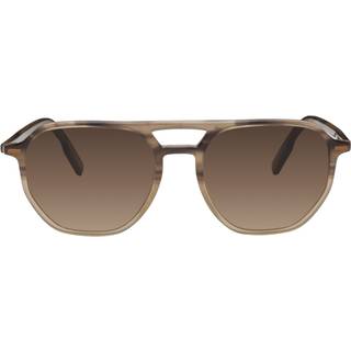 Ermenegildo Zegna EZ0212 48F 55 Solbriller Mænd Brun - Shiny Striped Dark Brown - 55mm