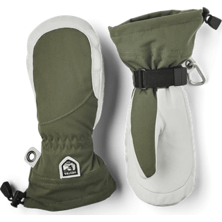 Hestra Women's Heli Ski Female Mitt Olive/Offwhite, 7