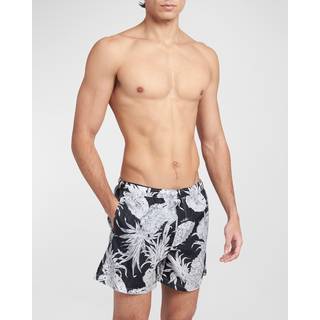 Valentino Printed swim trunks - black - EU 54