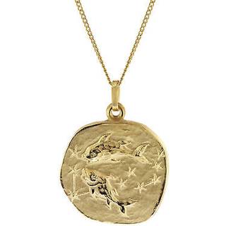 trendor 41960-03 Fische Sternzeichen Ø 20 mm mit 333/8K Goldkette für Herren