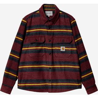 Jakke Carhartt WIP Oregon Shirt Jacket Starco Stripe, Bordeaux XS - Starco Stripe - XS