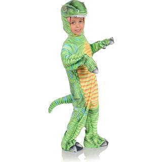 Bedrucktes T-Rex Kleinkinderkostüm Grün S