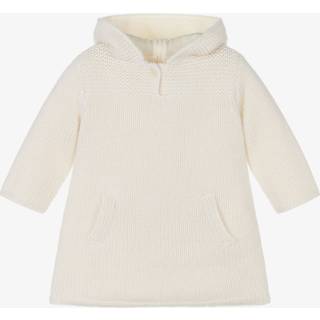 Bonpoint Baby hooded cashmere coat - white - M 6