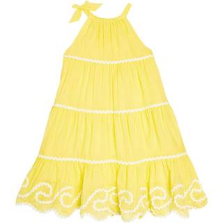 Zimmermann Kids Alight tiered cotton dress - yellow - Y 10