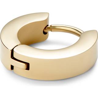 Huggie | Guldfarvet 8 mm Kirurgisk Rustfri Stål Flad Hoop Ørering