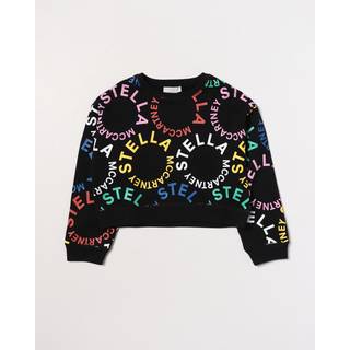 Stella McCartney Kids Logo cotton jersey sweatshirt - black - Y 4