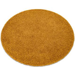Tæppe SOFFI hjul shaggy 5cm guld cirkel 160 cm