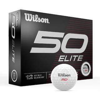 Wilson Fifty Elite 23 golfbolde - pakke med 12 stk., hvid