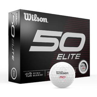 Wilson Golfbolde Fifty Elite - pakke med 12 stk., hvid