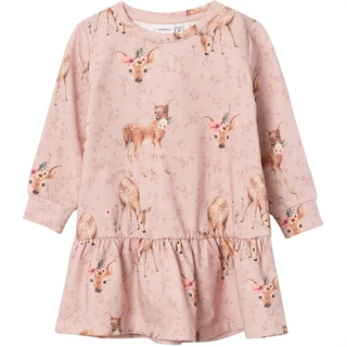 Name It Rose Smoke Bambi Sweatkjole